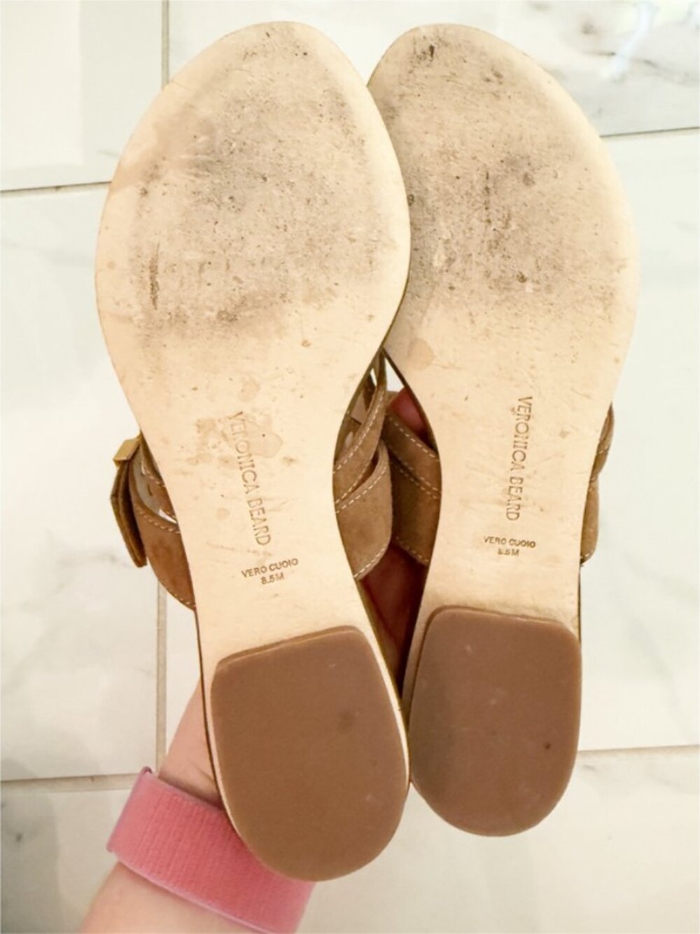 VERONICA BEARD Salva Dash Flat Sandal Chestnut 8.5M - Picture 6 of 10